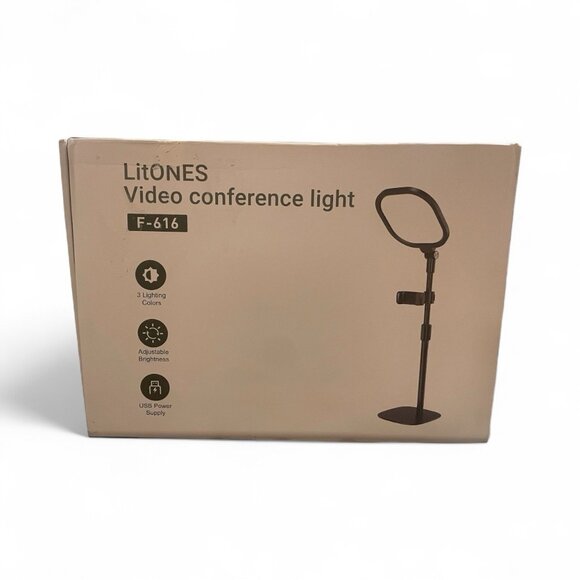 LitONES F-616 Video Conference Light Adjustable Brightness Ring USB Desk Lamp - Picture 1 of 7